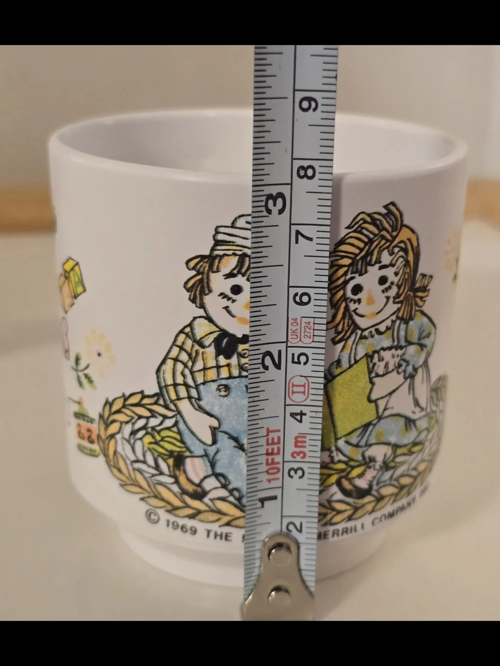 Vintage 1969 Raggedy Ann & Andy 3-Piece Melamine Child Dish Set Oneida Deluxe